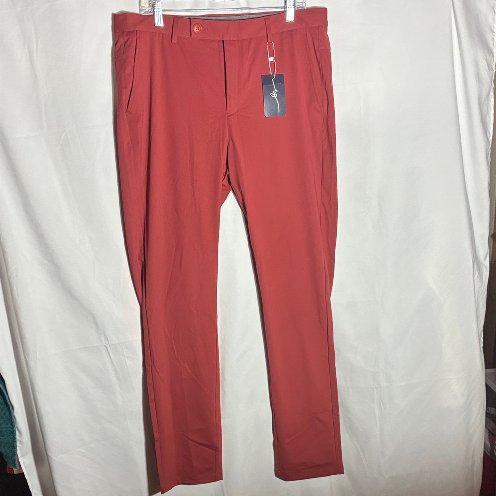 Men's Boston Scott cranberry tech golf pants size 38/33